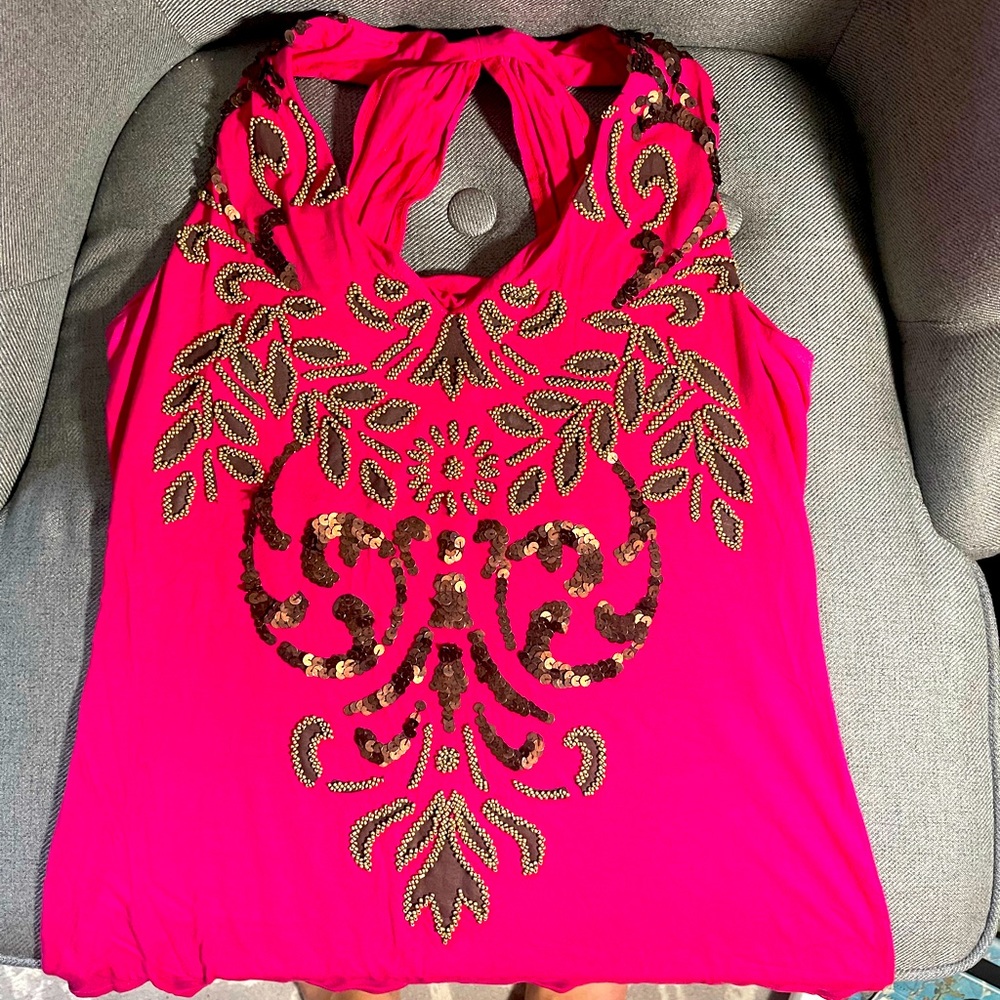 Boston Proper racer back beaded top